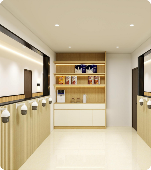 Nursery with monitoring system